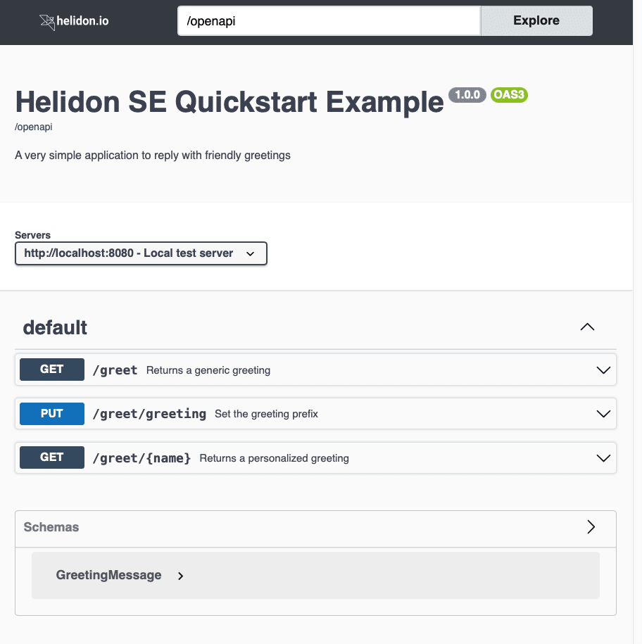 openapi ui screen capture greeting se start